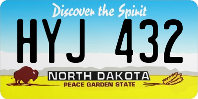 ND license plate HYJ432