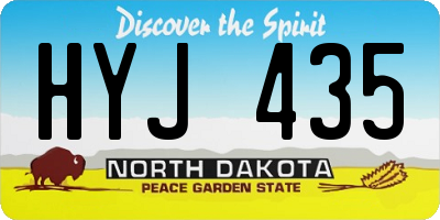 ND license plate HYJ435