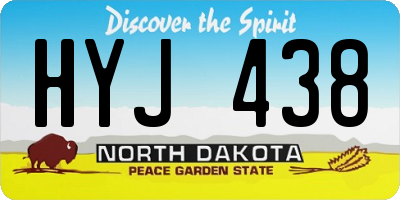 ND license plate HYJ438
