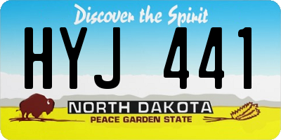 ND license plate HYJ441