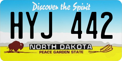 ND license plate HYJ442