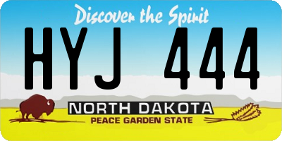ND license plate HYJ444