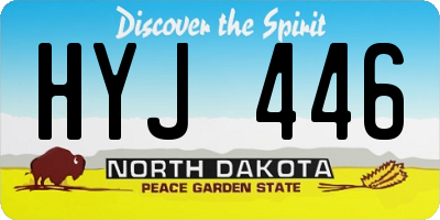ND license plate HYJ446