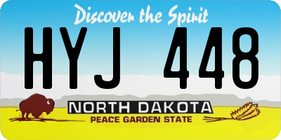 ND license plate HYJ448