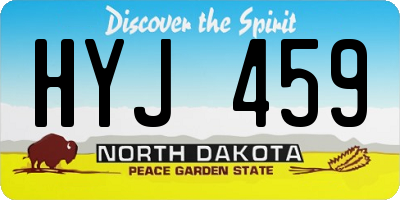ND license plate HYJ459