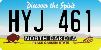 ND license plate HYJ461