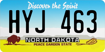 ND license plate HYJ463