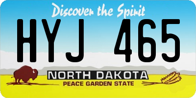 ND license plate HYJ465