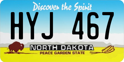 ND license plate HYJ467
