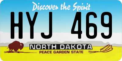 ND license plate HYJ469