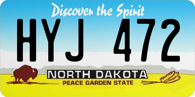 ND license plate HYJ472