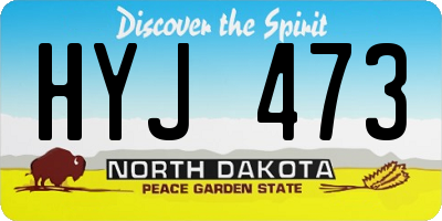 ND license plate HYJ473