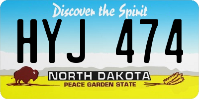 ND license plate HYJ474