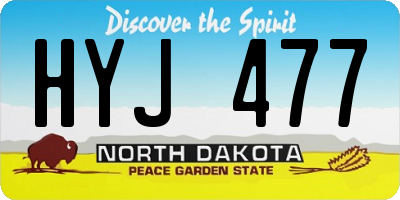 ND license plate HYJ477
