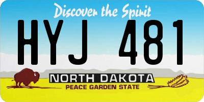 ND license plate HYJ481