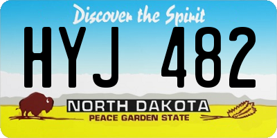 ND license plate HYJ482