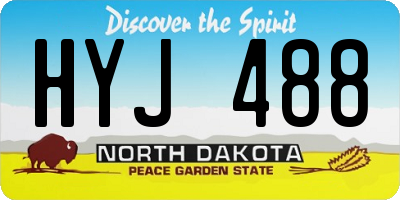 ND license plate HYJ488