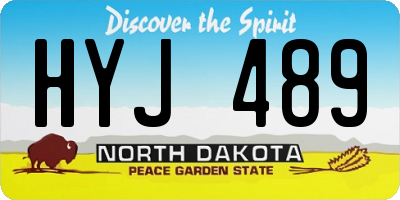 ND license plate HYJ489