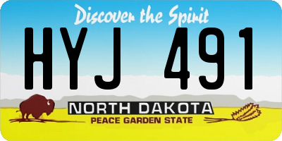 ND license plate HYJ491