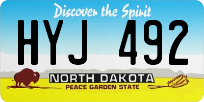 ND license plate HYJ492