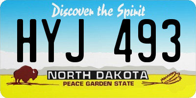 ND license plate HYJ493