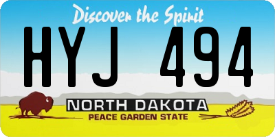 ND license plate HYJ494