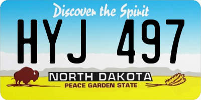 ND license plate HYJ497