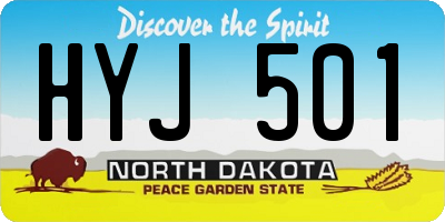 ND license plate HYJ501