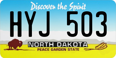 ND license plate HYJ503