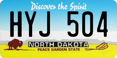 ND license plate HYJ504