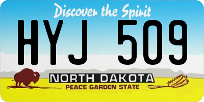 ND license plate HYJ509