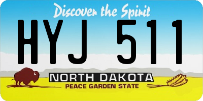ND license plate HYJ511