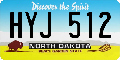 ND license plate HYJ512