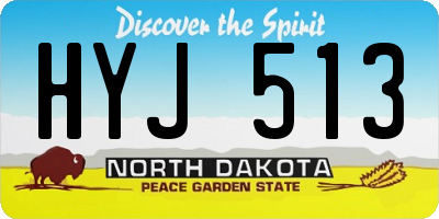 ND license plate HYJ513