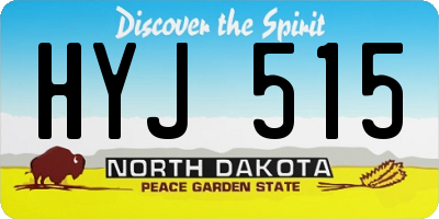 ND license plate HYJ515