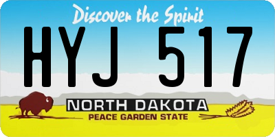 ND license plate HYJ517