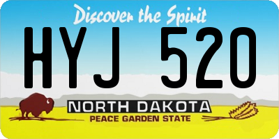 ND license plate HYJ520