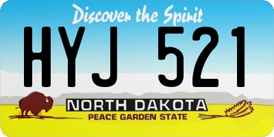 ND license plate HYJ521