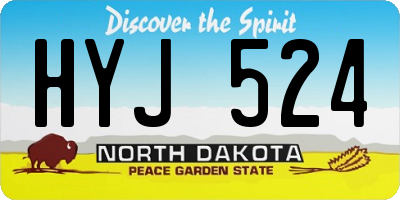 ND license plate HYJ524