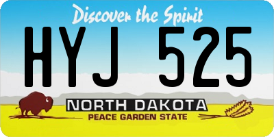 ND license plate HYJ525