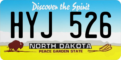 ND license plate HYJ526