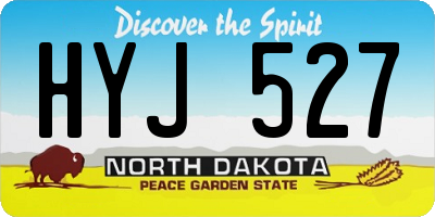 ND license plate HYJ527