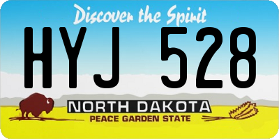 ND license plate HYJ528