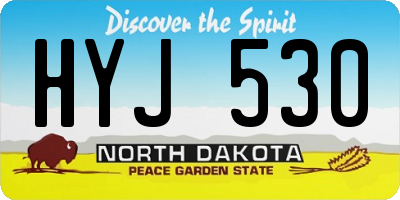 ND license plate HYJ530