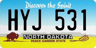 ND license plate HYJ531