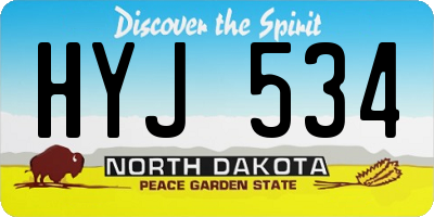 ND license plate HYJ534