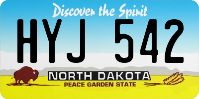 ND license plate HYJ542