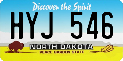 ND license plate HYJ546