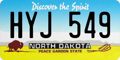ND license plate HYJ549