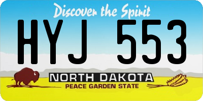ND license plate HYJ553